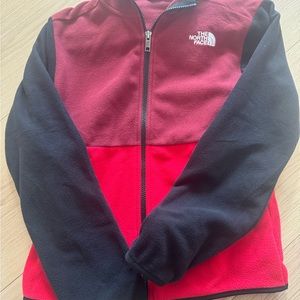 The North Face Boys Red and Black Fleece Jacket
